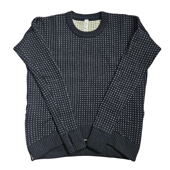 Lululemon Yogi Black and White Crew Sweater Size 6 - Picture 5 of 8